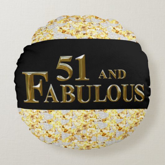 51歳の誕生日 ラウンドクッション (正面)