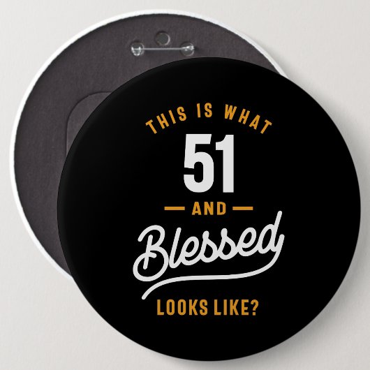 51歳の誕生日 缶バッジ (正面&裏面)