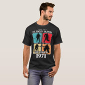 51歳アイスホッケープレーヤー1971 51誕生日V Tシャツ (正面フル)