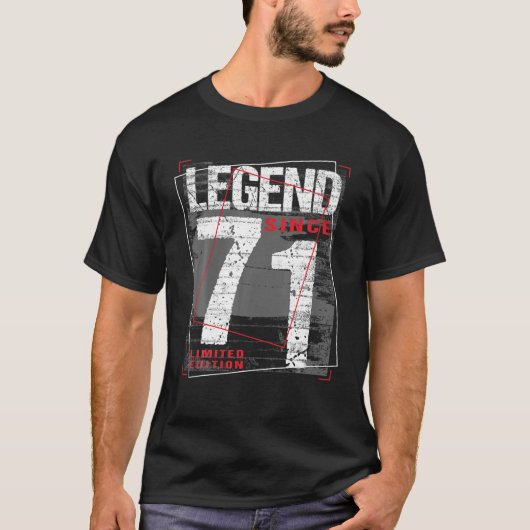 51歳ヴィンテージ1971 51番目の誕生日装飾 Tシャツ (正面)