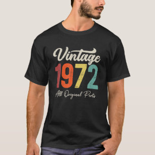 51歳ヴィンテージ1972 51番目の誕生日装飾 Tシャツ