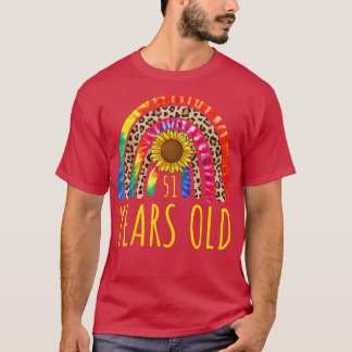51歳51誕生日絞り染めひまわりレオパ Tシャツ