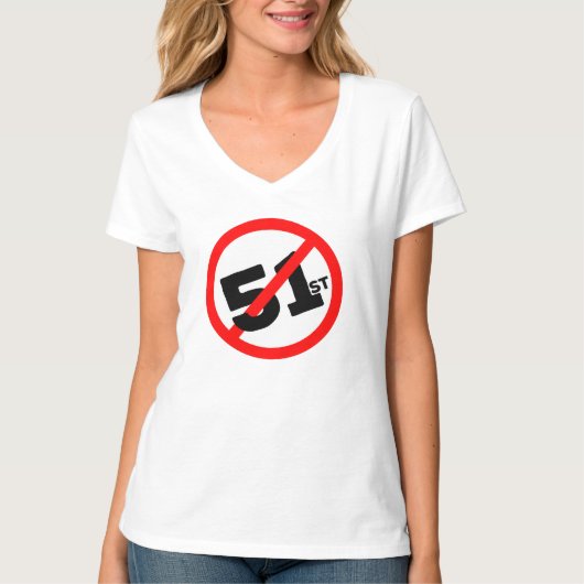 51番目の州なんて認めない Tシャツ (正面)