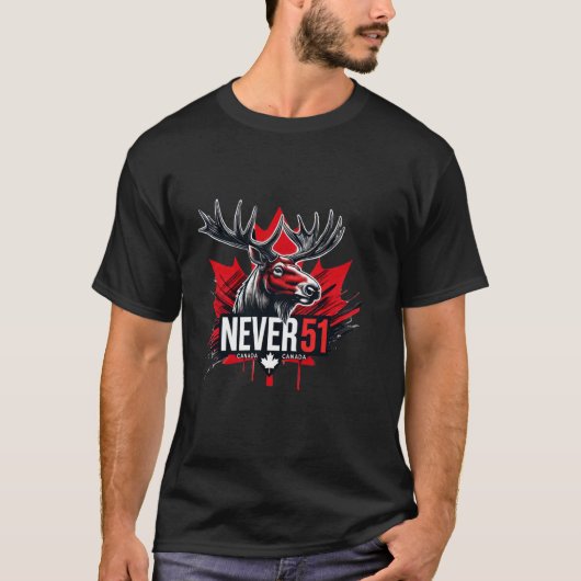 51番目の州になるなカナダ Tシャツ (正面)