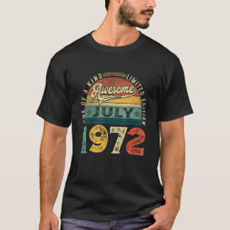 51番目の誕生日の装飾1972年7月の男性の女性51アイ Tシャツ