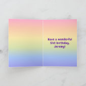 51番目の誕生日カラフル: Rainbow # 51,名前をカスタムする カード (内部)