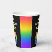 51番目の誕生日カラフル: Rainbow # 51,名前をカスタムする 紙コップ (右)