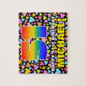 51番目の誕生日:おもしろい、愛するハートシェイプ+「51」 ジグソーパズル (縦)