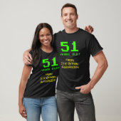51番目の誕生日:おもしろい、8ビットルック、Nerdy/オタク系の「51」 Tシャツ (ユニセックス)