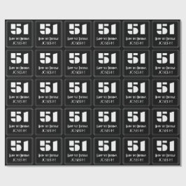 51番目の誕生日:インスパイアアールデコの検索「51」と名前 ラッピングペーパー