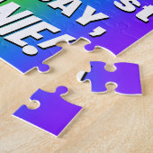 51番目の誕生日: カラフル、おもしろいレインボーパターン# 51 ジグソーパズル (側面)