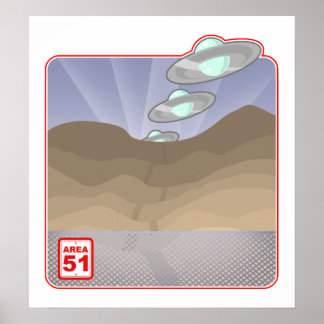 51砂漠プリント ポスター