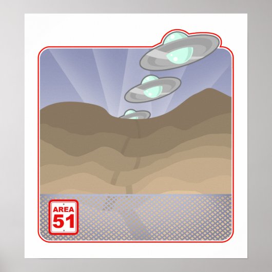 51砂漠プリント ポスター (正面)