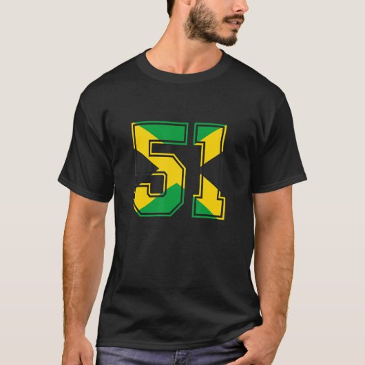 51誕生日ジャマイカ51歳51ジャマ Tシャツ (正面)