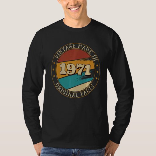 51誕生日ブデイヴィンテージ1971誕生日 Tシャツ (正面)