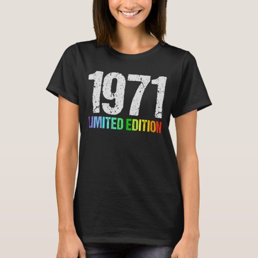 51誕生日レディースメンズ51年1971 3 Tシャツ (正面)