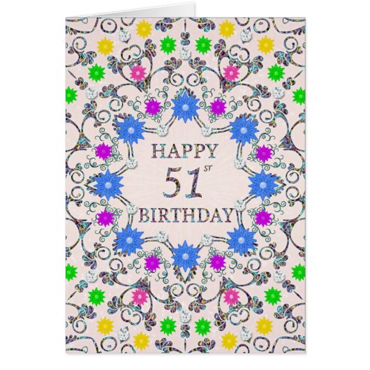 51誕生日抽象芸術花 (正面)