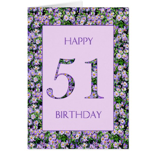 51誕生日紫デイジー (正面)