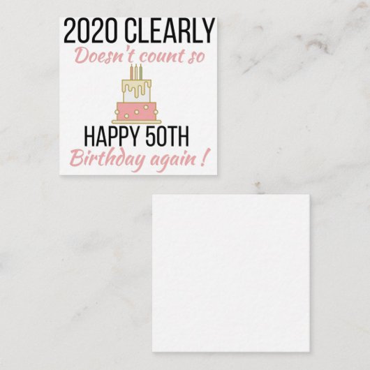 51誕生日51おもしろい誕生日カード エンクロージャーカード (正面/裏面)