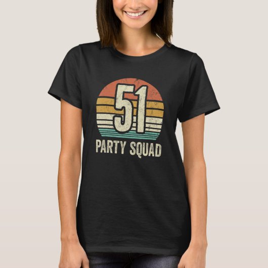 51誕生日51パーティークルー分隊51日グループBi Tシャツ (正面)