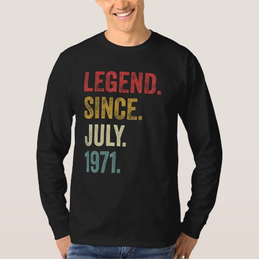 51誕生日51歳の伝説1971年7月以来 Tシャツ (正面)