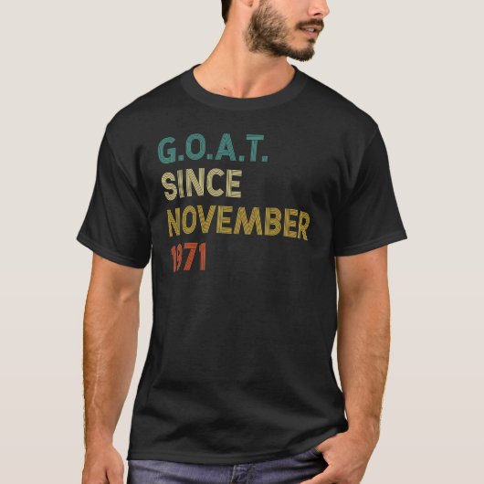 51誕生日51歳ヤギ1971年11月以来 Tシャツ (正面)