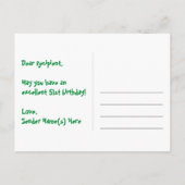 51誕生日:おもしろい星パターン、虹51、名前 ポストカード (裏面)