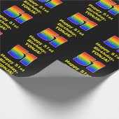 51誕生日:おもしろい、カラフルレインボーインスパイア# 51 ラッピングペーパー (角)