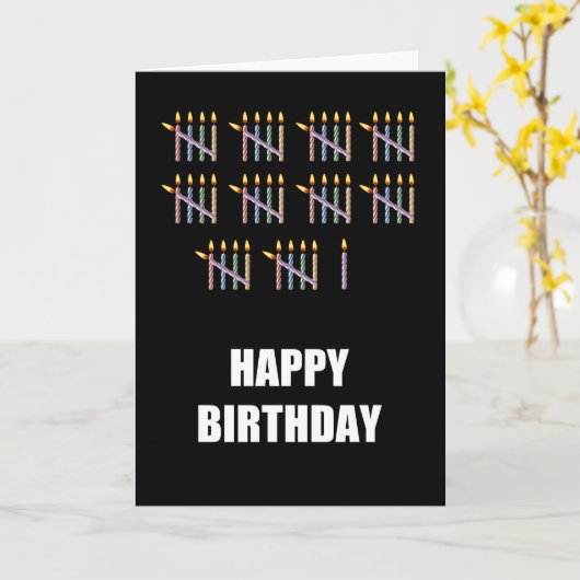 51誕生日（ろうそく） カード (黄色い花)