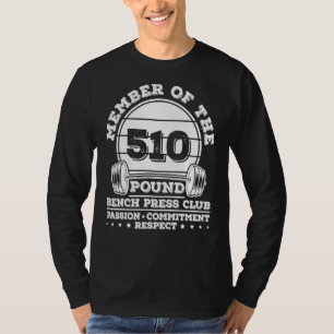 510ポンドのベンチプレス重量トレーニングパワーリフター Tシャツ