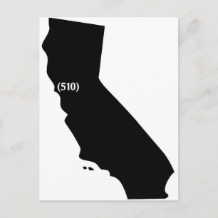 510市外局番、カリフォルニアの湾区域 ポストカード
