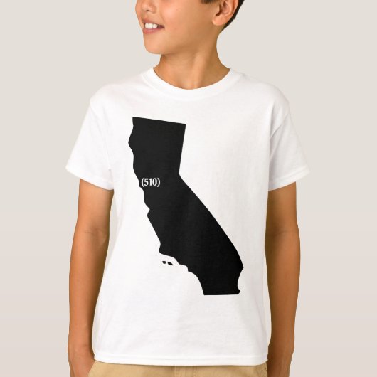 510市外局番、カリフォルニアの湾区域 Tシャツ (正面)