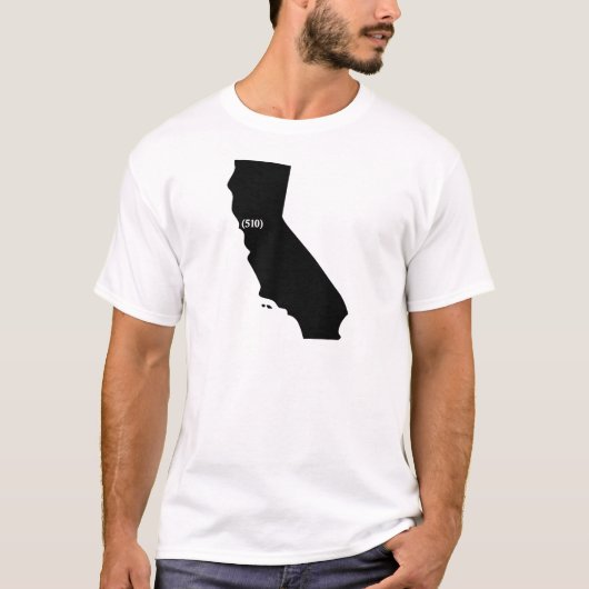 510市外局番、カリフォルニアの湾区域 Tシャツ (正面)