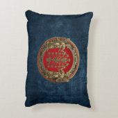 [510]生命の木と二つの金ゴールドニンシュタ アクセントクッション (裏面(縦))