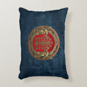 [510]生命の木と二つの金ゴールドニンシュタ アクセントクッション (正面(垂直))