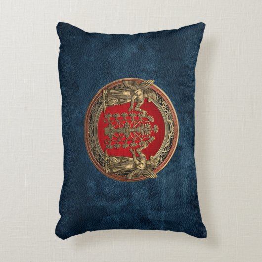 [510]生命の木と二つの金ゴールドニンシュタ アクセントクッション (正面(垂直))