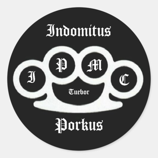 5114, Indomitus, Porkus, I, P, M, C, Tuebor ラウンドシール (正面)