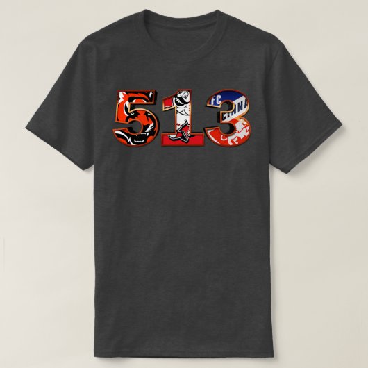 513エリアコードシンシナティSports Tシャツ (デザイン正面)