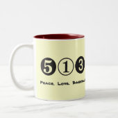 513市外局番の平和愛野球のマグ ツートーンマグカップ (左)