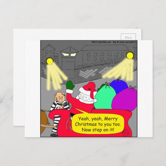 515刑務所サンタからの脱出マンガ シーズンポストカード (正面/裏面)