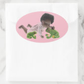 519 Sasha Cara Black  Baby Aufkleber 楕円形シール (バッグ)