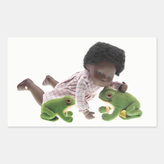 519 Sasha Cara Black  Baby Aufkleber 長方形シール (正面)