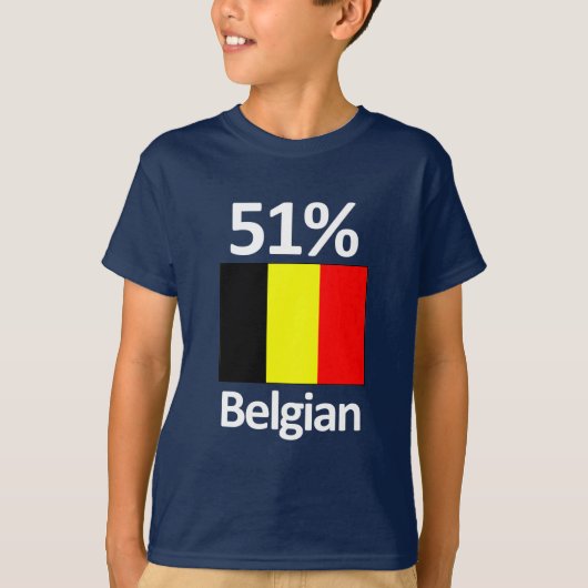 51%のベルギー人 Tシャツ (正面)