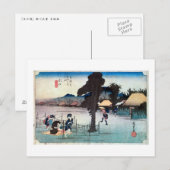 51. 水口宿, 広重 ポストカード (正面/裏面)