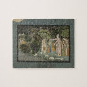 51.207/28 Krishnaのhomを護衛するためにRadhaを頼むナンダ ジグソーパズル (横)