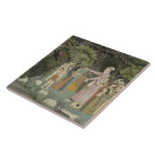 51.207/28 Krishnaのhomを護衛するためにRadhaを頼むナンダ タイル (側面)