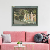 51.207/28 Nandaのラダ頼ーがクリシュナホテルを護衛する キャンバスプリント (インサイチュ (リビング))