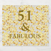 51st Birthday  スパークリングワインラベル (シングルラベル)