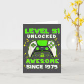 51st Birthday For Men 51 Years Birthday  カード (黄色い花)