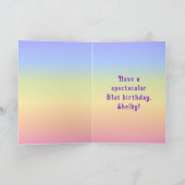 51st Birthday — Fun Cake & Candles, w/ Custom Name カード (内部)